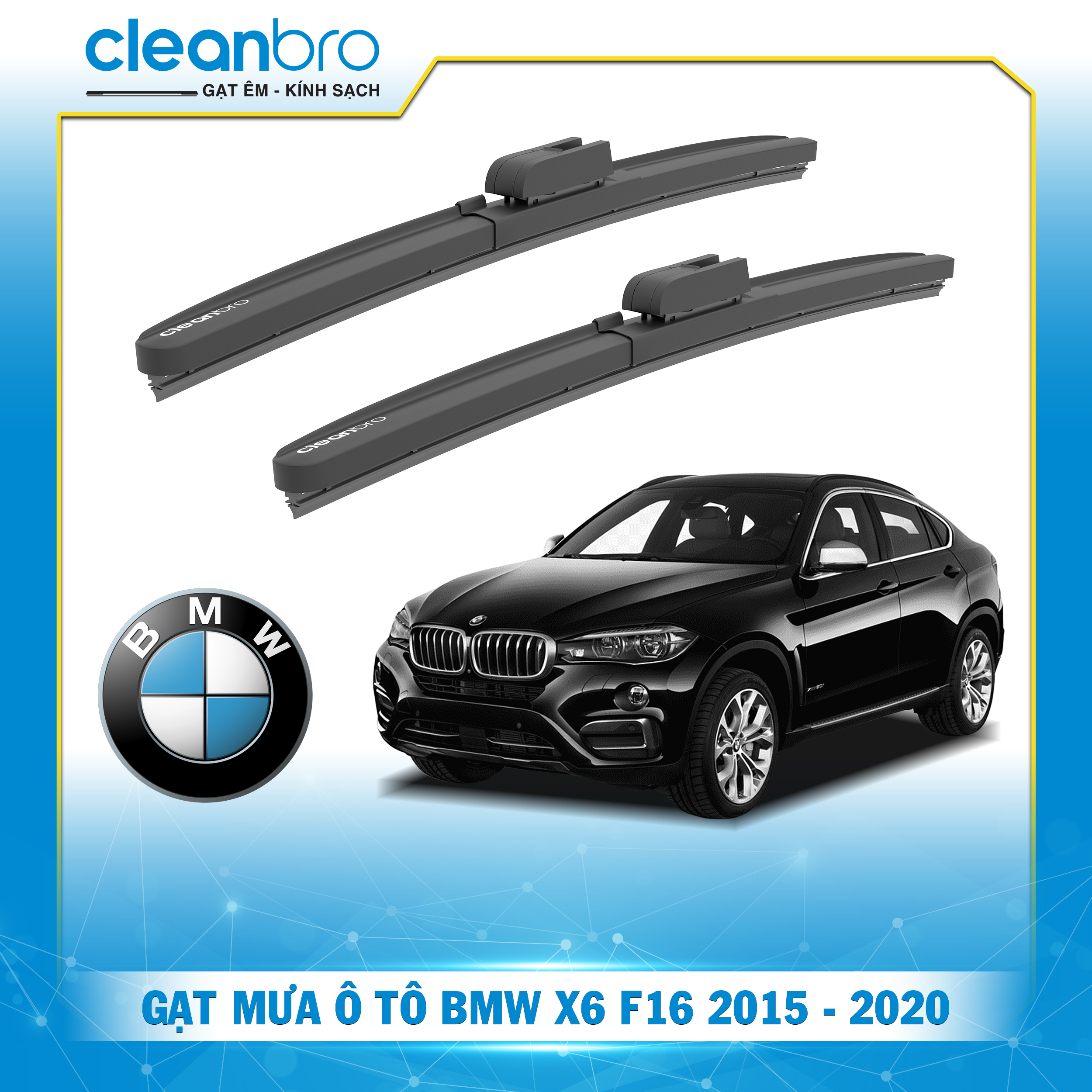 Gạt mưa ô tô hiệu ứng lá sen BMW X6 F16 [2015-2020]
